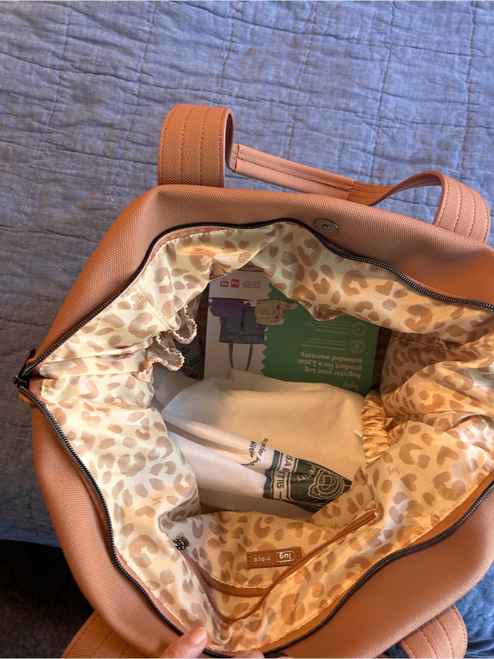 LUG Light Pink Leather-Look Tote Bag with Removable Strap Piper - Picture 6 of 13